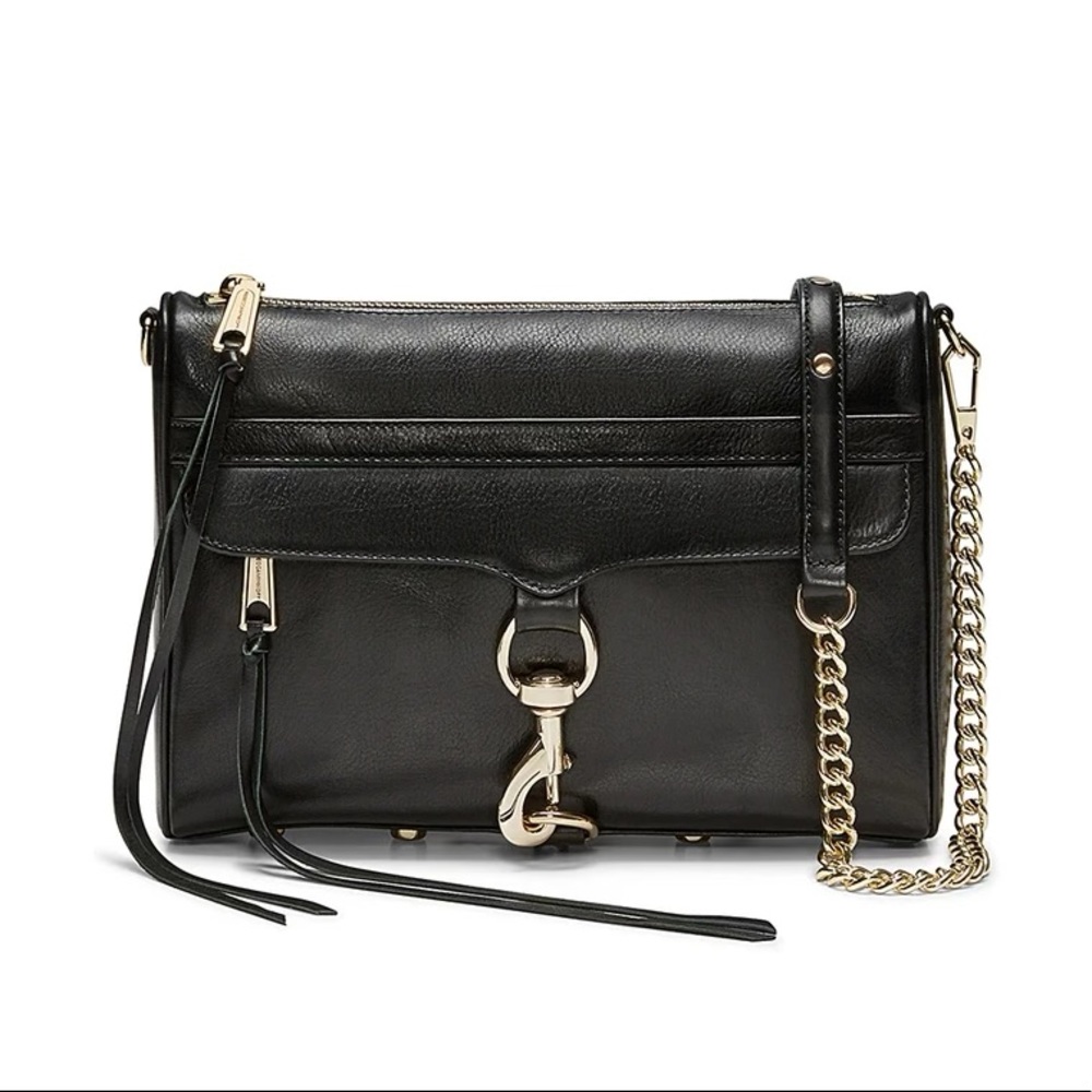 Rebecca Minkoff M.A.C. Clutch Crossbody Black Gold